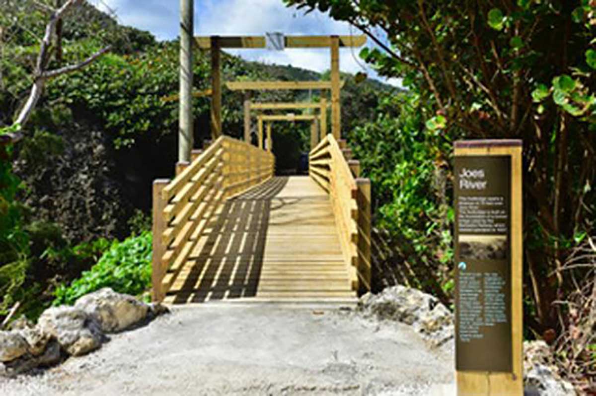 The new Joe's River pedestrian bridge
