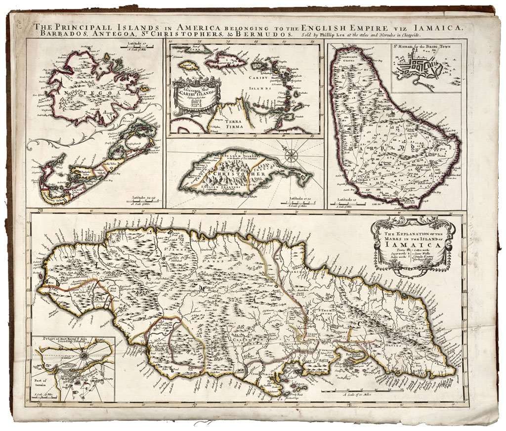 LEA (PHILLIP) 1696 Barbados map