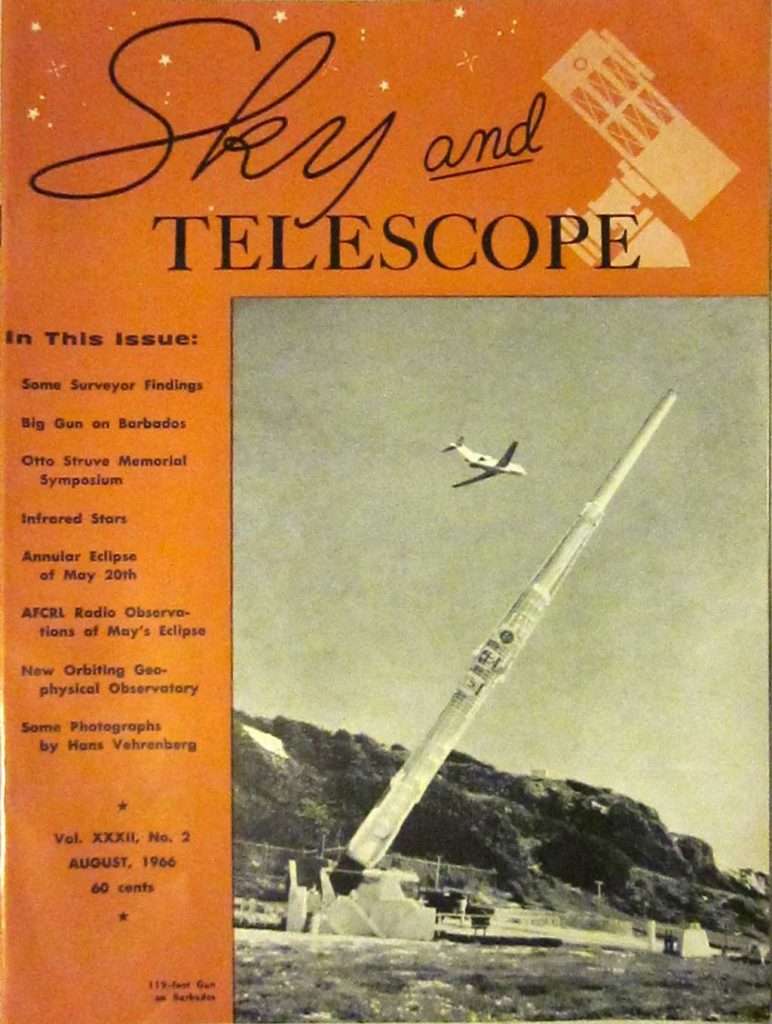 HARP - Sky and Telescope Magazine August 1966