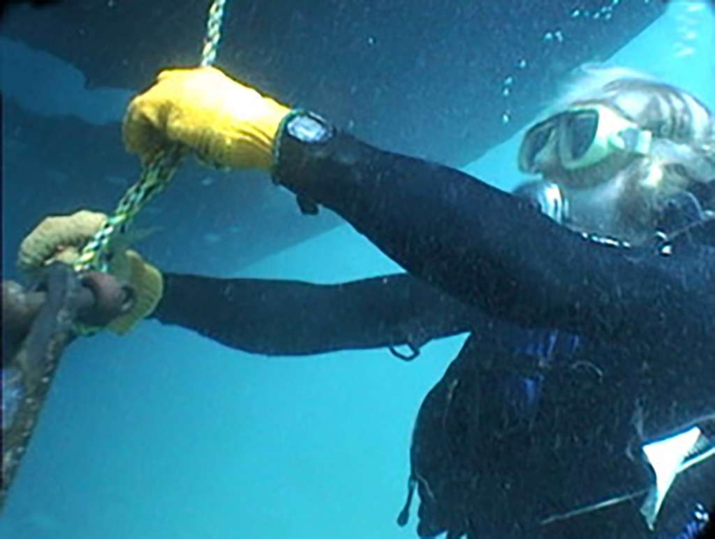 Moving the riveted steel bulkhead from the Cornwallis