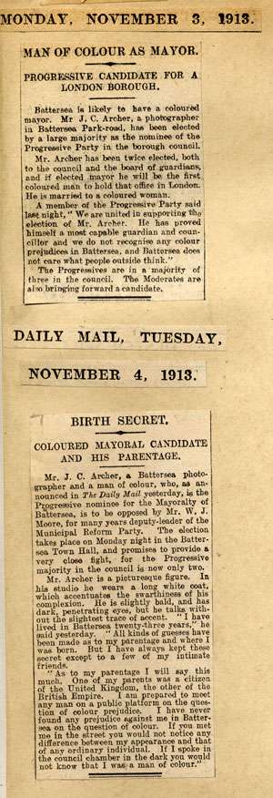 John R Archer Mayor of Battersea 1913