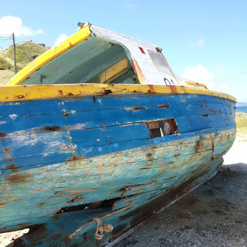 Bajan fishing boat Derek 01 - Tent Bay, St Joseph, Barbados