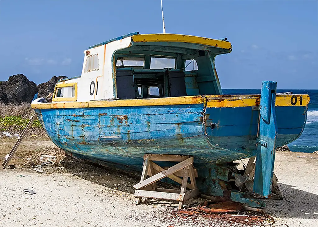 Bajan fishing boat Derek 01 - Tent Bay, St Joseph, Barbados
