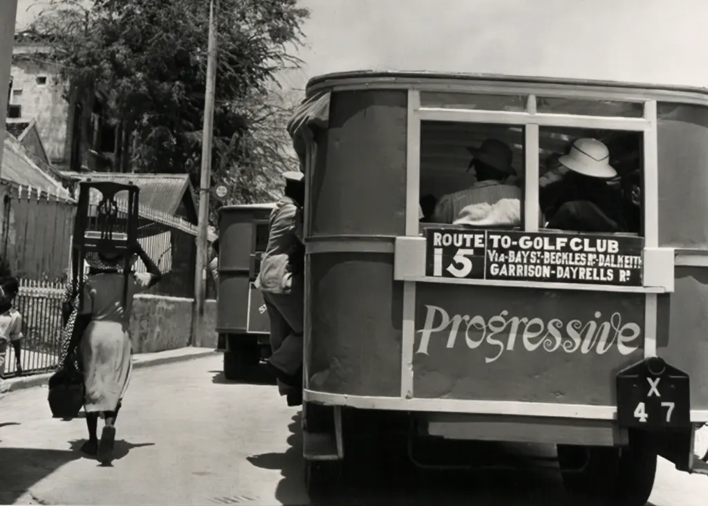 Barbados route 15 Progressive bus