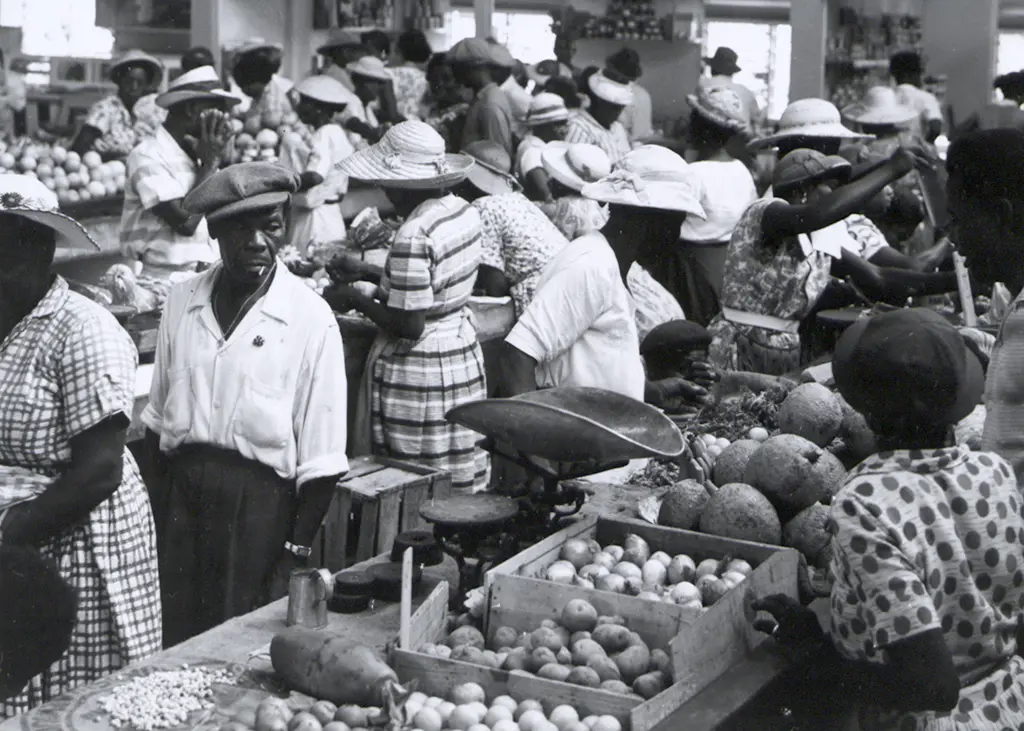 The fruit and vegetable market in Busby Alley Bridgetown