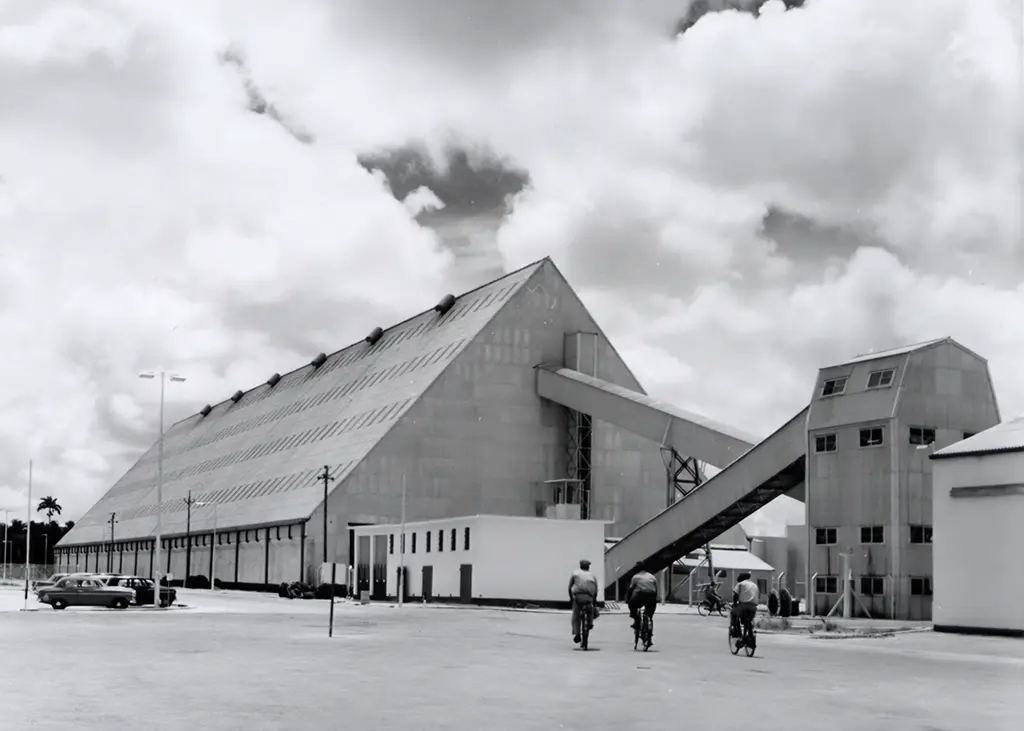 The bulk sugar store at Deepwater Harbour Bridgetown Barbados