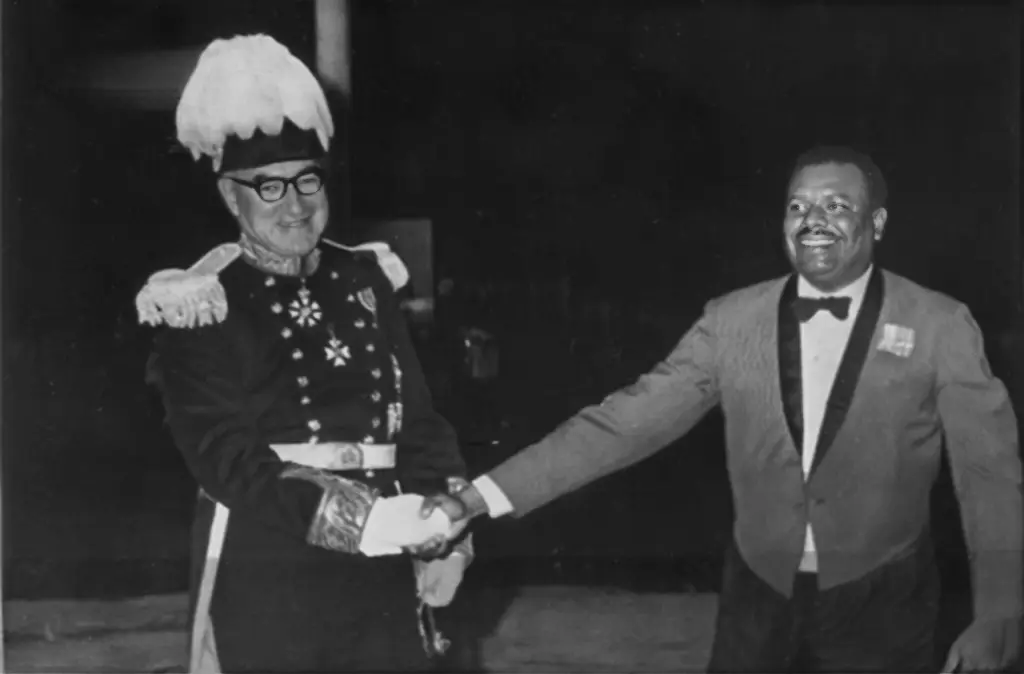 Prime Minister Errol Barrow and Governor John Stow