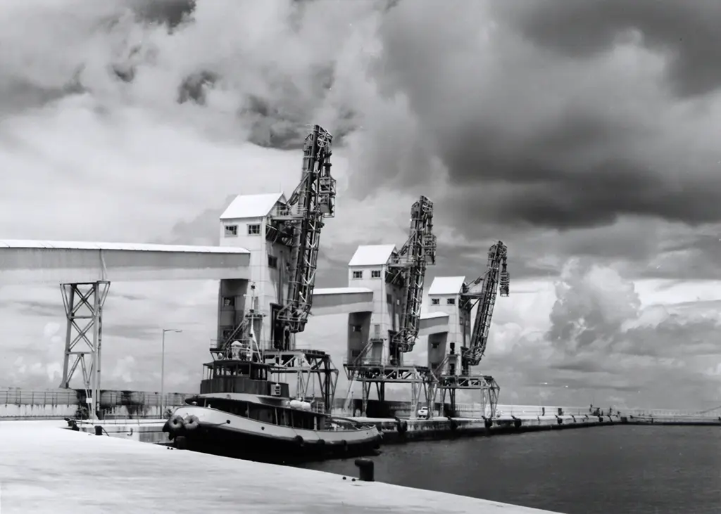 The bulk sugar store at Deepwater Harbour Bridgetown Barbados
