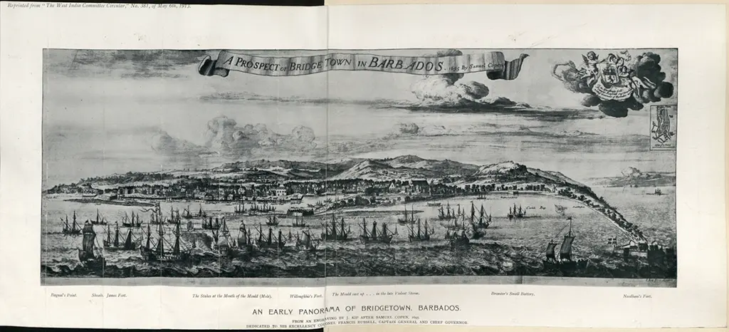 Carlisle Bay Barbados Panorama 1695