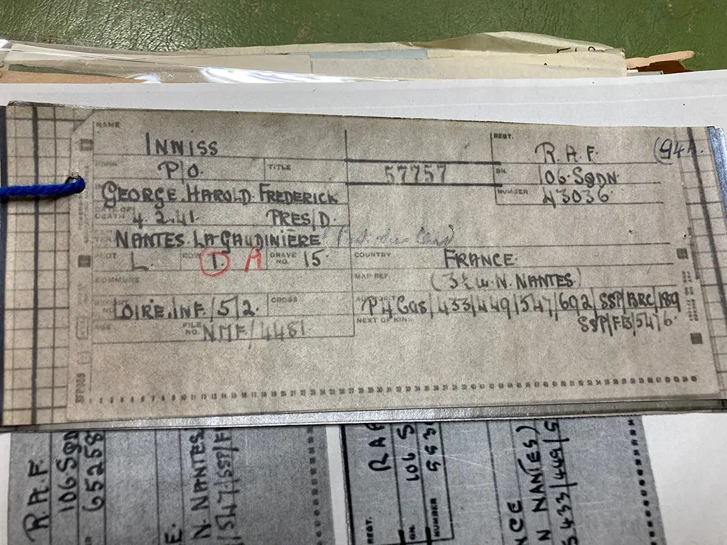 P/O George Harold Frederick Inniss - AD750 crash report file