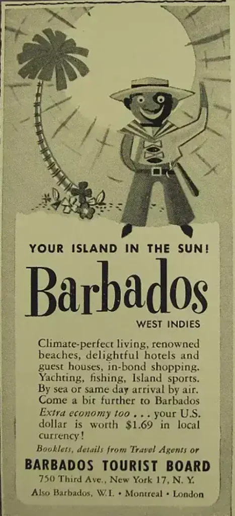 1959 Barbados Travel ad