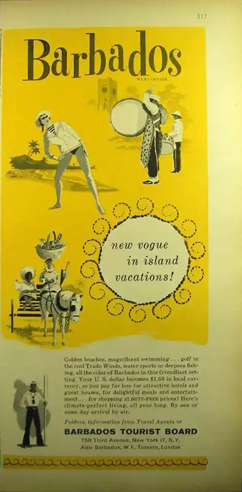 1960s Barbados Travel ad