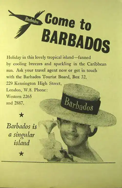 1965 Barbados Travel ad