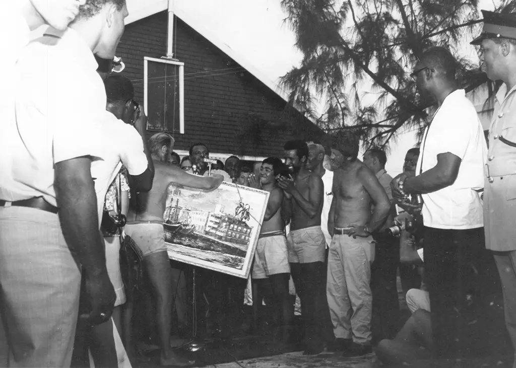Ra II arrival in Barbados Careenage 12th July 1970