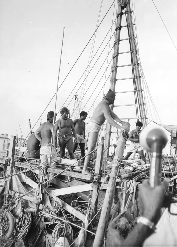 Ra II arrival in Barbados Careenage 12th July 1970