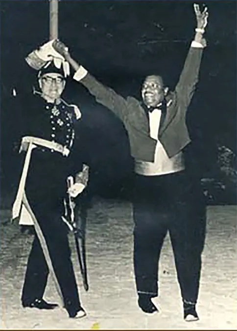 PM Errol Barrow & Governor-General Sir John Stow - Independence night Barbados 30th November 1966