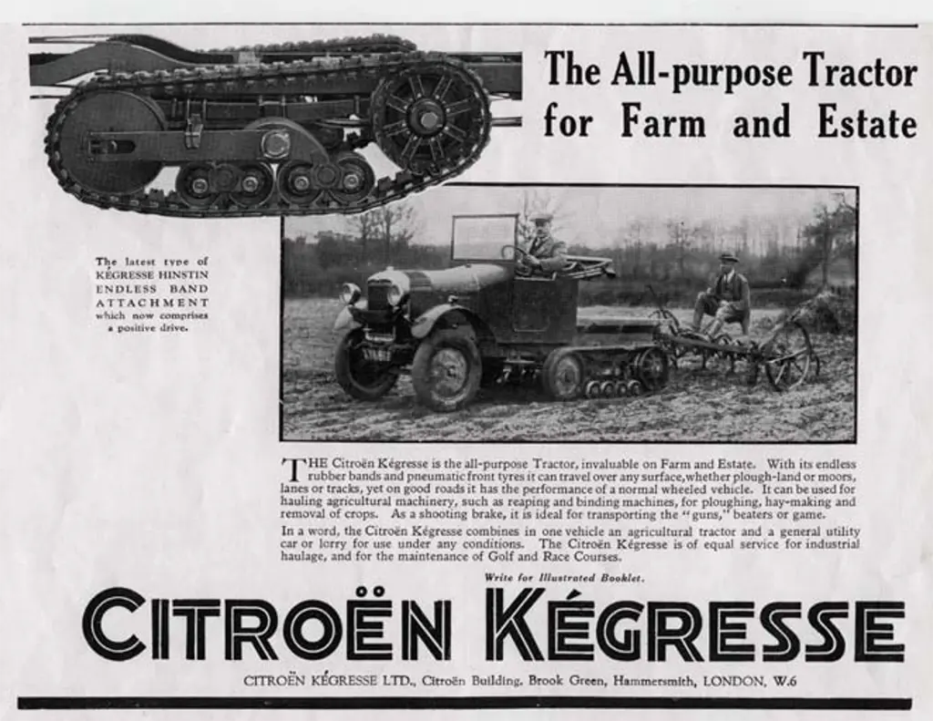 Citroën-Kégresse P4T advertisement